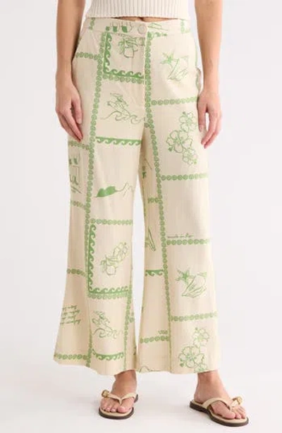 Dress To Border Print Pants In Neutral
