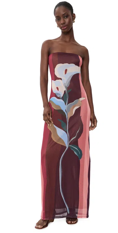 Dress To Brisa Strapless Maxi Dress Multicolor Brisa