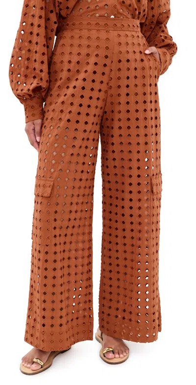 Dress To Brown Castanha Eyelet Cargo Pants Brown Castanha