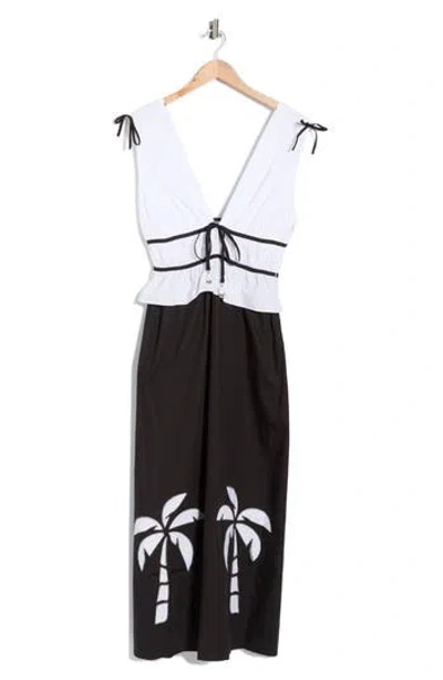 Dress To Colorblock Sleeveless Maxi Dress In White