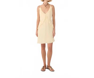 Dress To Concha Layered V Neck Mini Dress In Beige In Neutral