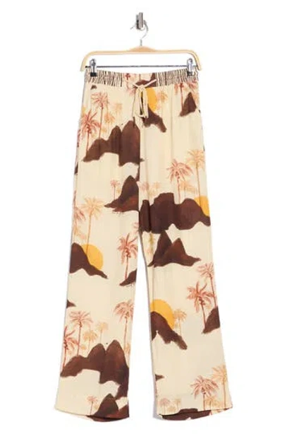 Dress To Drawstring Waist Wide Leg Pants In Multi