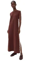 Dress To Dress With Wavy Detail Brown In Brown