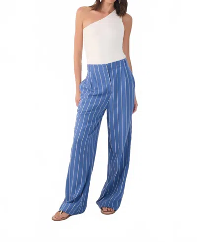 Dress To Iris Stripe Trousers In Blue/ivory In Animal Print