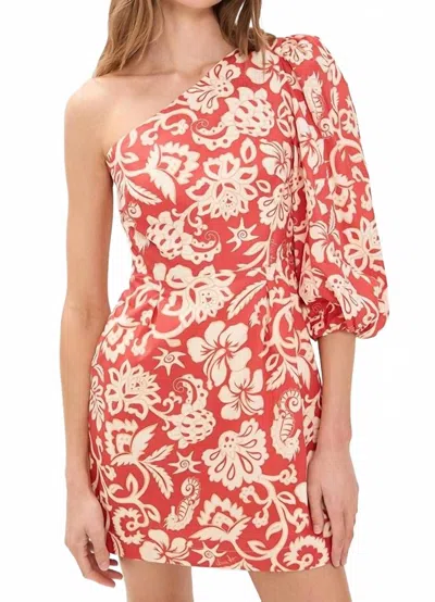 DRESS TO ONE-SHOULDER FLORAL PRINT MINI DRESS IN SUMMER PRINT