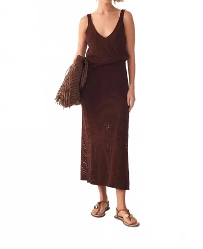 Dress To Oásis Knitted Skirt In Cedar Brown