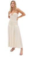 Dress To Ruched Maxi Dress Off White