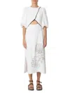 Dress To Shell Midi Dress In White In White