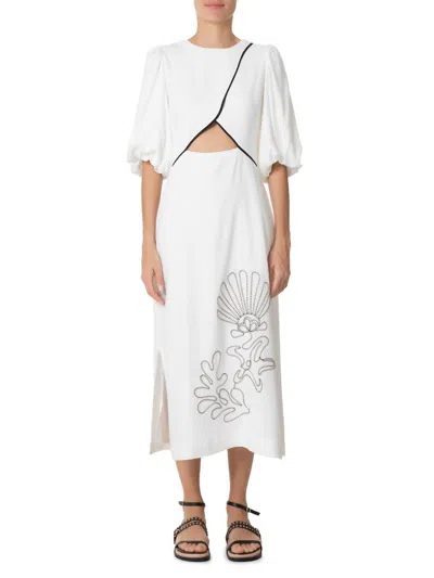 Dress To Shell Midi Dress In White