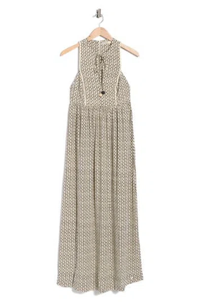 Dress To Split Neck Maxi Dress In Gray