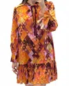 Dress To Stars & Moon Print Short Dress In Multi In Multi