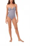 Dress To Strapless One Piece Swimsuit In Shell Print In Multi