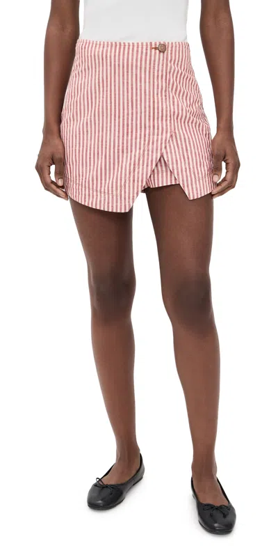 Dress To Striped Twill Shorts Stripes In Multi