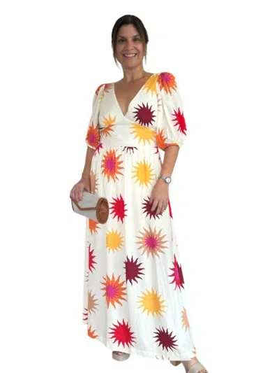 Dress To Sun Maxi Length Dress In Multi Color