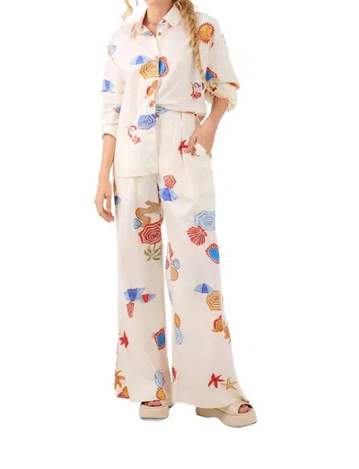 Dress To Sun Print Shirt In White In Multi