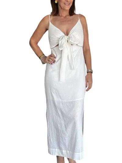 Dress To Twisted Bust Cropped Dress In White