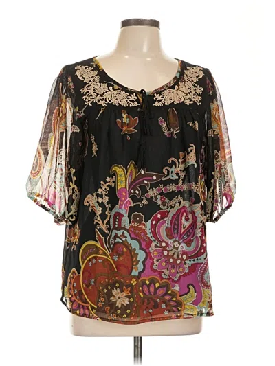 Pre-owned Dressbarn 3/4 Sleeve Blouse In Black