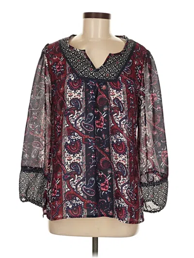 Pre-owned Dressbarn 3/4 Sleeve Blouse In Black