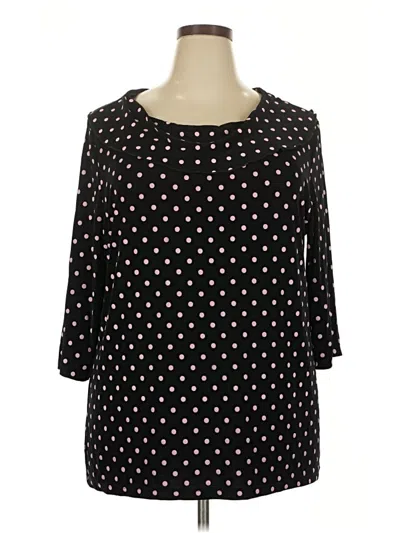 Pre-owned Dressbarn 3/4 Sleeve Blouse In Black