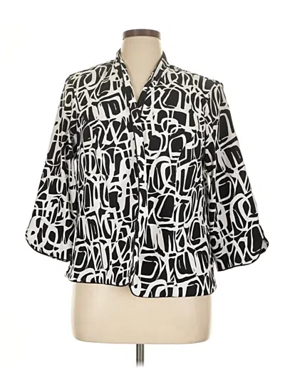 Pre-owned Dressbarn 3/4 Sleeve Blouse In Black