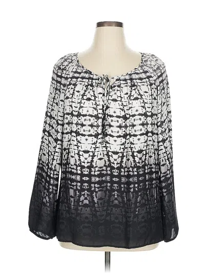 Pre-owned Dressbarn 3/4 Sleeve Blouse In Gray