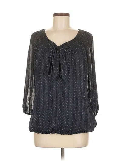 Pre-owned Dressbarn 3/4 Sleeve Blouse In Gray