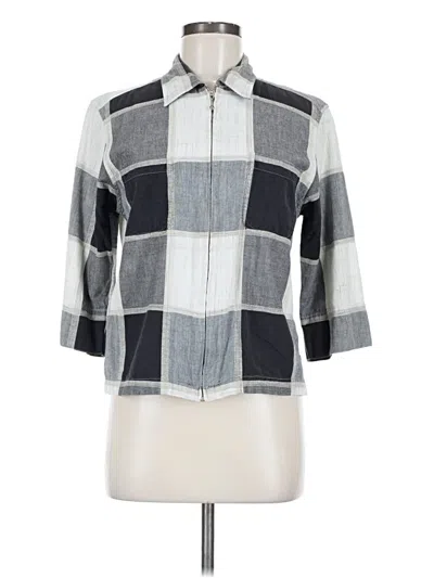 Pre-owned Dressbarn 3/4 Sleeve Blouse In Gray