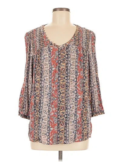 Pre-owned Dressbarn 3/4 Sleeve Blouse In Gray