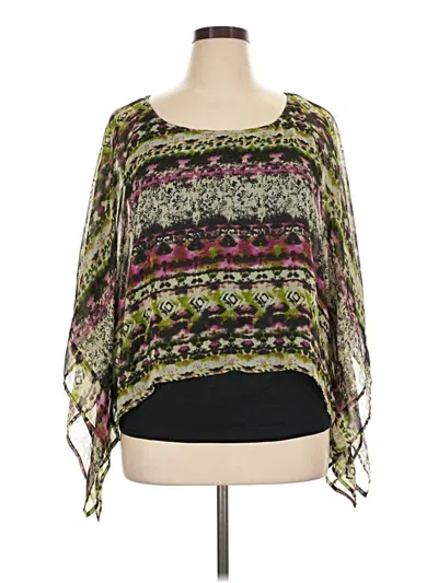 Pre-owned Dressbarn 3/4 Sleeve Blouse In Green