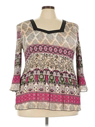 Pre-owned Dressbarn 3/4 Sleeve Blouse In Ivory
