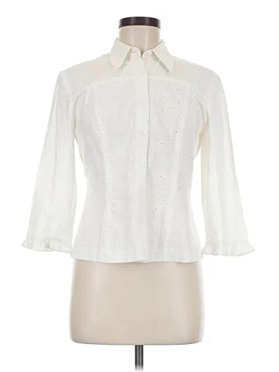 Pre-owned Dressbarn 3/4 Sleeve Blouse In Ivory
