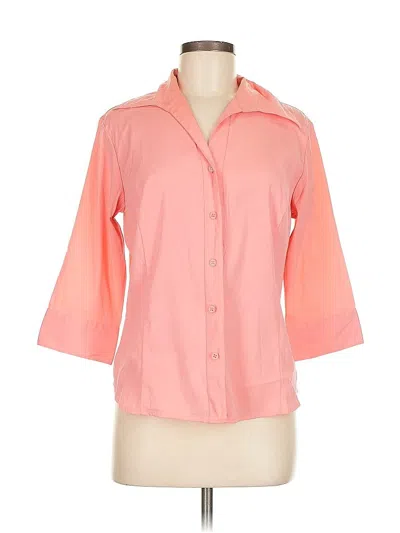 Pre-owned Dressbarn 3/4 Sleeve Blouse In Pink