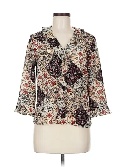 Pre-owned Dressbarn 3/4 Sleeve Blouse In White