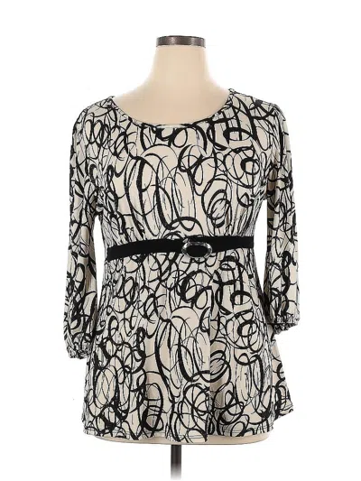 Pre-owned Dressbarn 3/4 Sleeve Blouse In White