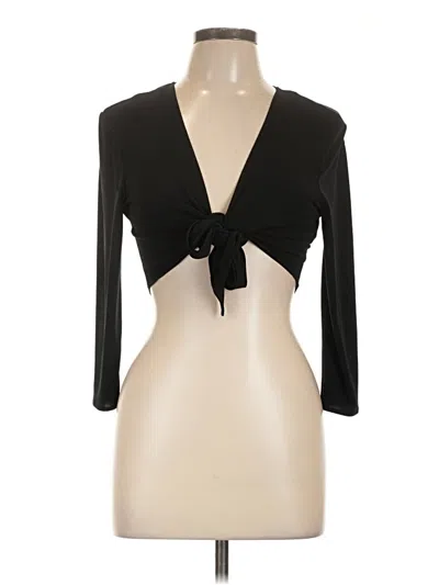 Pre-owned Dressbarn 3/4 Sleeve Top In Black