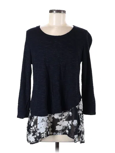 Pre-owned Dressbarn 3/4 Sleeve Top In Blue