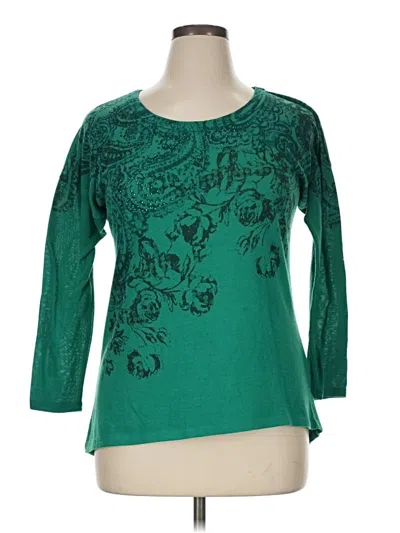 Pre-owned Dressbarn 3/4 Sleeve Top In Blue