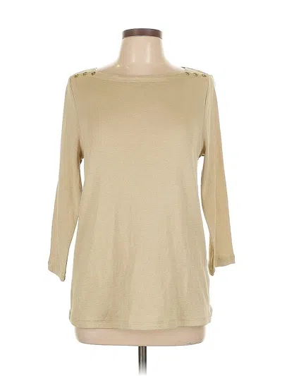 Pre-owned Dressbarn 3/4 Sleeve Top In Brown