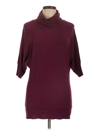 Pre-owned Dressbarn 3/4 Sleeve Top In Burgundy