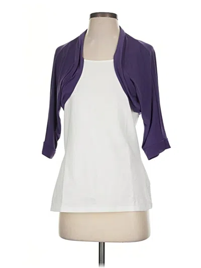 Pre-owned Dressbarn 3/4 Sleeve Top In Purple