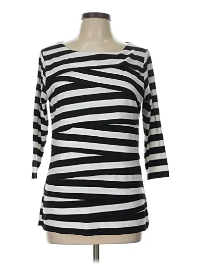 Pre-owned Dressbarn 3/4 Sleeve T-shirt In Silver