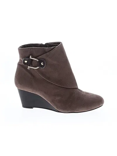 Pre-owned Dressbarn Ankle Boots In Brown