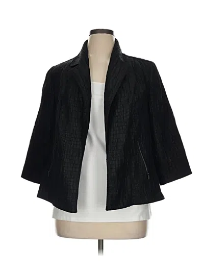 Pre-owned Dressbarn Blazer Jacket In Black