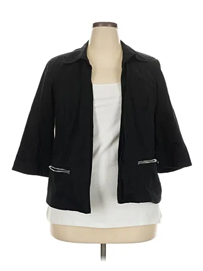 Pre-owned Dressbarn Blazer Jacket In Black