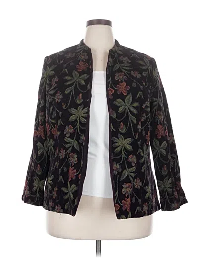 Pre-owned Dressbarn Blazer Jacket In Black