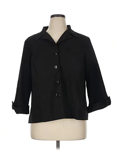 Pre-owned Dressbarn Blazer Jacket In Black