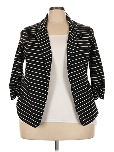 Pre-owned Dressbarn Blazer Jacket In Black
