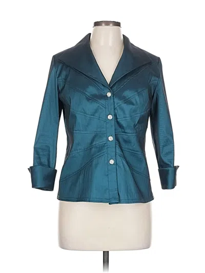Pre-owned Dressbarn Blazer Jacket In Blue