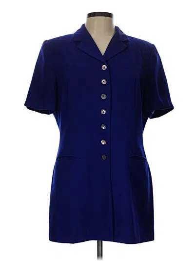 Pre-owned Dressbarn Blazer Jacket In Blue