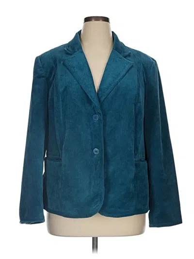 Pre-owned Dressbarn Blazer Jacket In Blue